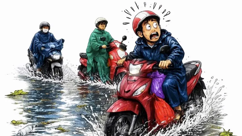 Đi đường ngày mưa