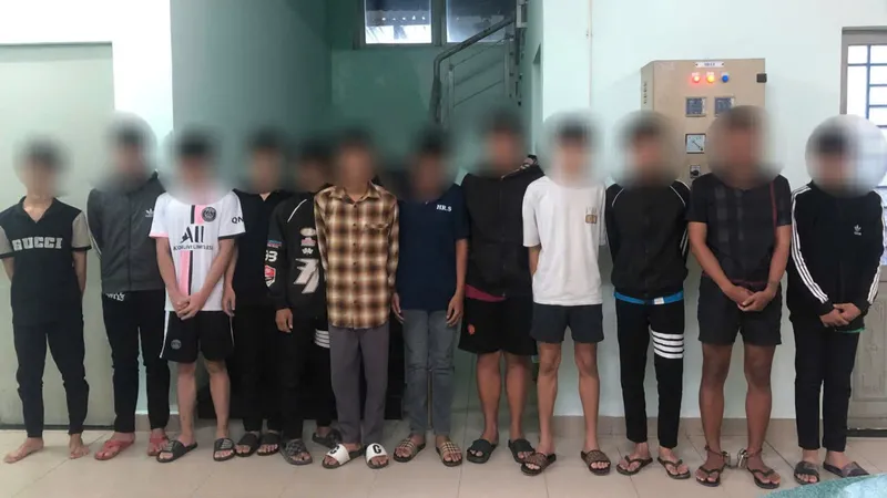 Các đối tượng tại cơ quan công an