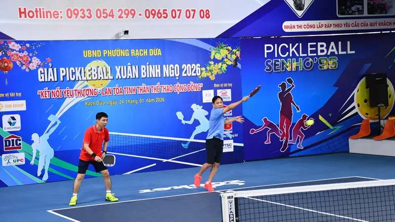 Giải Pickleball phường Rạch Dừa: Vận động hơn 300 triệu đồng chăm lo tết người khó khăn 