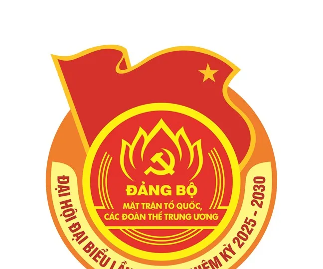  Logo Đại hội Đảng bộ MTTQ các đoàn thể Trung ương lần thứ I, nhiệm kỳ 2025-2030.