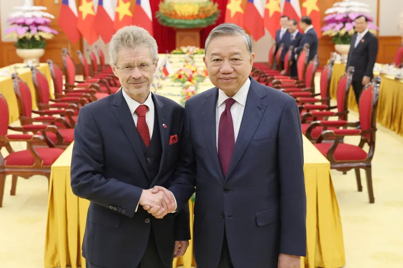 Tổng Bí thư Tô Lâm tiếp Chủ tịch Thượng viện Quốc hội Cộng hòa Séc Milos Vystrcil