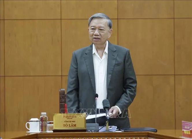 Tổng Bí thư Tô Lâm phát biểu. Ảnh: TTXVN