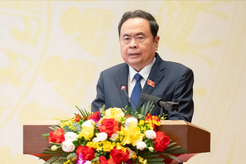 Chủ tịch Quốc hội Trần Thanh Mẫn phát biểu tại hội nghị