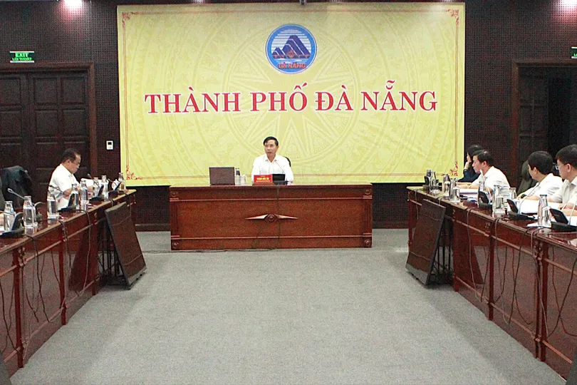 Cuộc họp tại điểm cầu Trung tâm hành chính TP Đà Nẵng