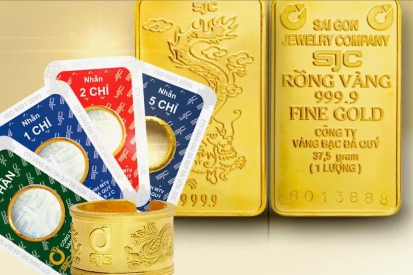 Giá vàng nhẫn 9999 và vàng miếng SJC đều tăng