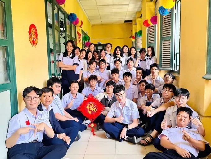Students of the Tran Dai Nghia High school for the Gifted in HCMC (Photo: SGGP)