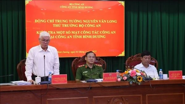 Bộ Công an kiểm tra, làm việc tại tỉnh Bình Dương