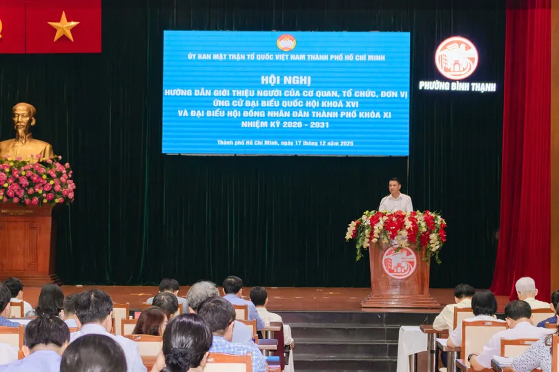 TPHCM hướng dẫn giới thiệu người ứng cử đại biểu Quốc hội khóa XVI và đại biểu HĐND TPHCM nhiệm kỳ 2026-2031