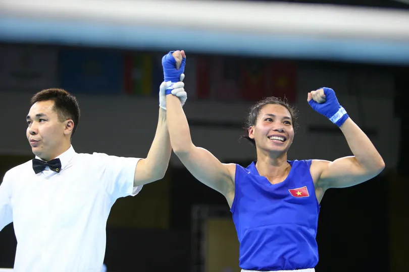 Hà Thị Linh đã ghi đấu giành chiến thắng xuất sắc. Ảnh: DŨNG PHƯƠNG