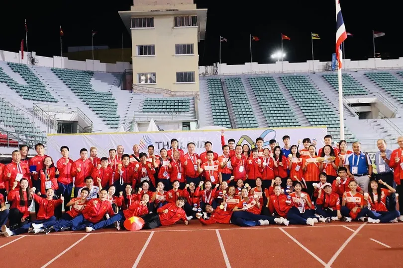 Đội tuyển điền kinh Việt Nam được nhận thưởng nhiều do đạt kết quả huy chương nhiều nhất tại SEA Games 33-2025. Ảnh: DŨNG PHƯƠNG