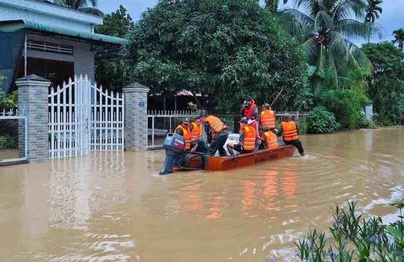 Vừa qua lũ sông Đồng Nai lên cao khiến xã Đăk Lua bị ngập một số nơi. Ảnh: CAT