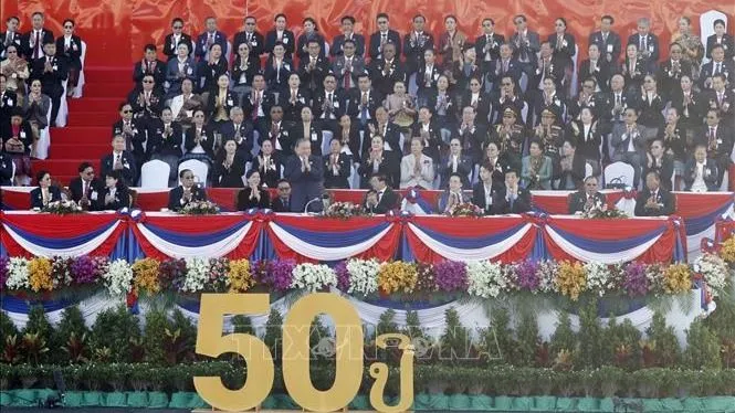 Tổng Bí thư Tô Lâm và Phu nhân dự Lễ kỷ niệm 50 năm Quốc khánh Lào