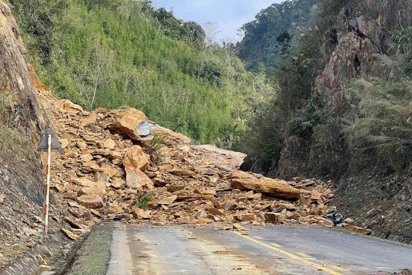 Hiện trường sạt lở