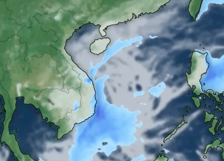 东海南面海域的低压区正带来降雨和恶劣天气。