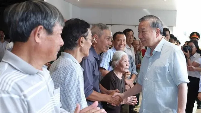 Tổng Bí thư Tô Lâm kiểm tra công tác khắc phục hậu quả bão lũ tại Thái Nguyên