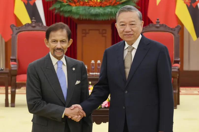 Tổng Bí thư Tô Lâm tiếp Quốc vương Brunei