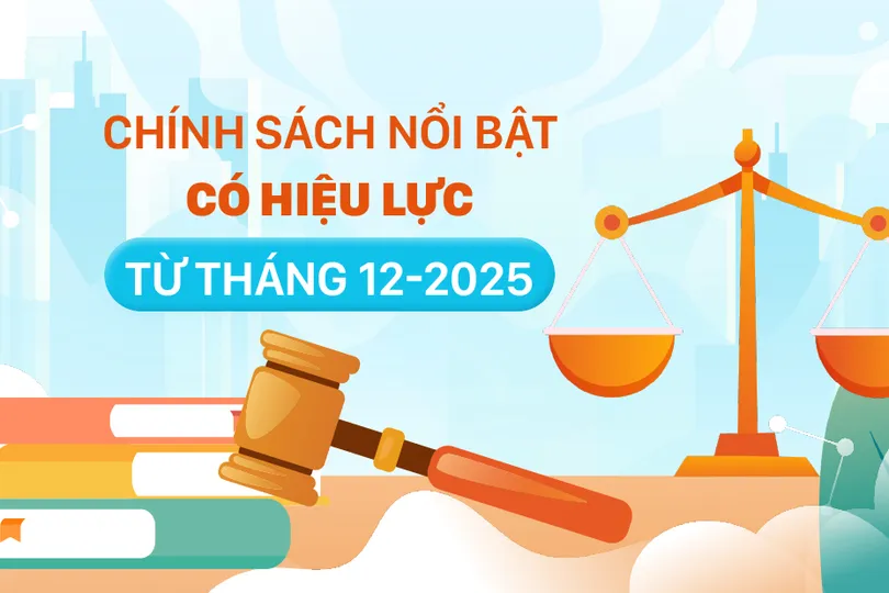 Những chính sách nổi bật, có hiệu lực từ tháng 12-2025