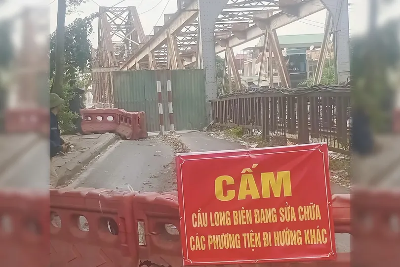 Hà Nội cấm đường dành cho xe thô sơ qua cầu Long Biên trong 61 ngày, giao thông hỗn loạn