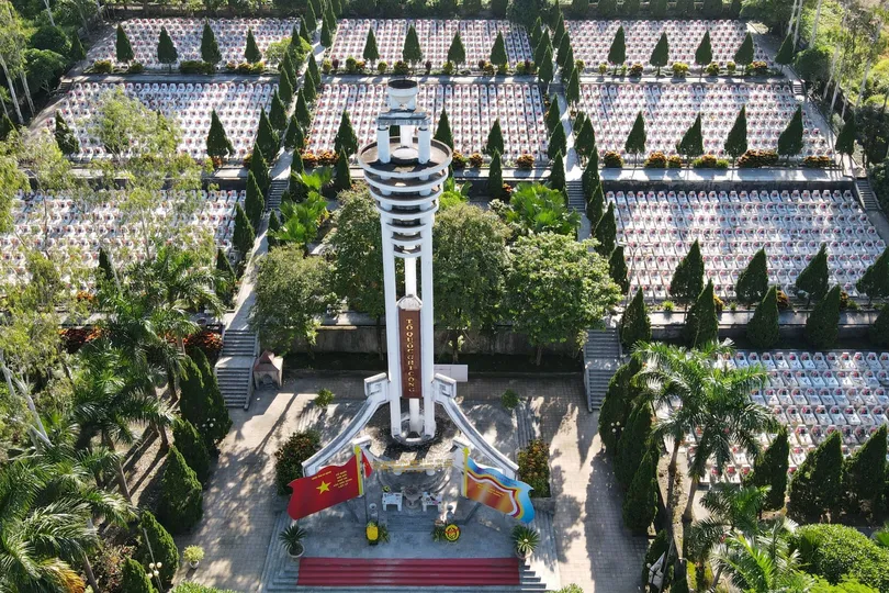 Nghĩa trang Liệt sĩ Quốc gia Vị Xuyên thay áo mới