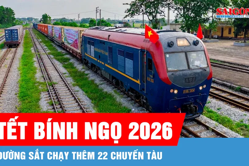 Đường sắt chạy thêm 22 chuyến tàu phục vụ Tết Bính Ngọ 2026