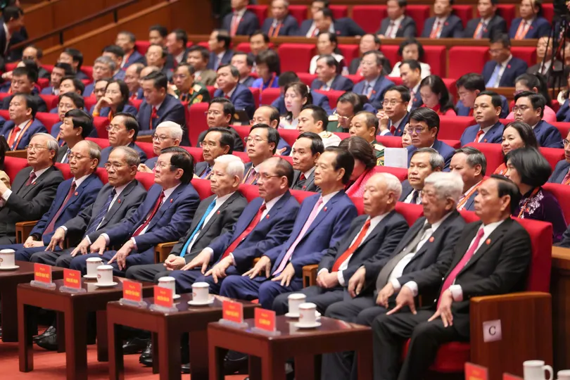 Các đại biểu dự phiên bế mạc Đại hội, chiều 23-1. Ảnh: QUANG PHÚC