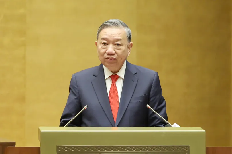 Tổng Bí thư Tô Lâm phát biểu chỉ đạo hội nghị, chiều 7-2. Ảnh: QUANG PHÚC