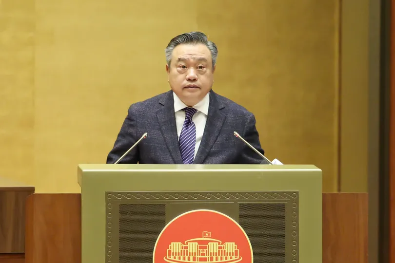 Chủ nhiệm Ủy ban Kiểm tra Trung ương Trần Sỹ Thanh truyền đạt chuyên đề tại hội nghị, chiều 7-2. Ảnh: QUANG PHÚC