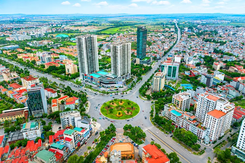 Trung tâm phường Kinh Bắc, tỉnh Bắc Ninh nhìn từ trên cao. Ảnh: Cổng thông tin điện tử tỉnh Bắc Ninh