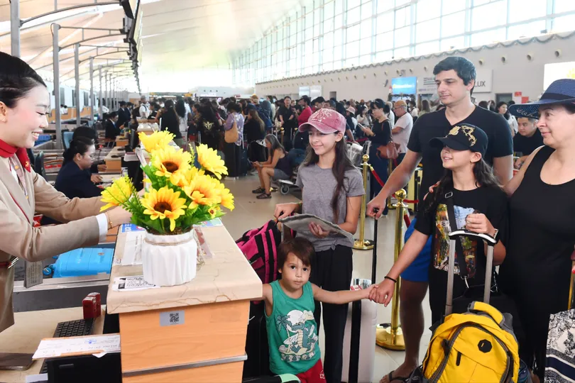 Khách quốc tế làm thủ tục tại Cảng Hàng không quốc tế Phú Quốc