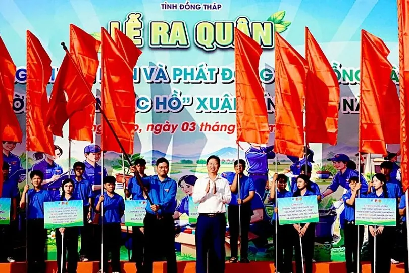 Đồng Tháp tổ chức Lễ ra quân Tháng Thanh niên và phát động Tết trồng cây 