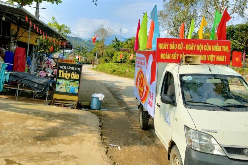 Xã Tây Trà (tỉnh Quảng Ngãi) tuyên truyền công tác bầu cử