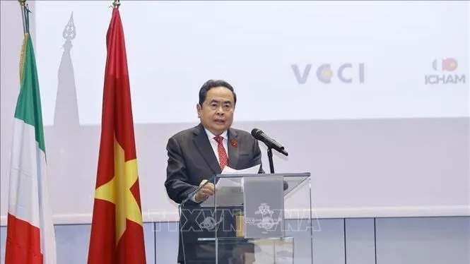 Chủ tịch Quốc hội Trần Thanh Mẫn dự tọa đàm Chính sách thúc đẩy hợp tác Việt Nam - Italy