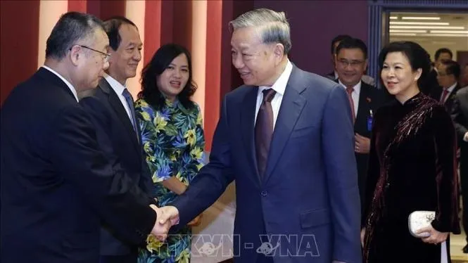 Tổng Bí thư, Chủ tịch nước Tô Lâm gặp mặt thân nhân các tướng lĩnh, chuyên gia, nhân sĩ hữu nghị Việt Nam - Trung Quốc