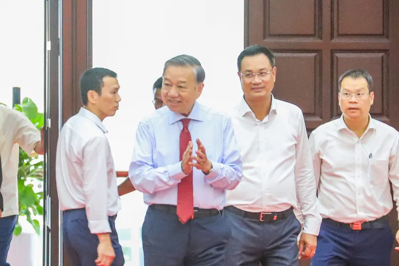 Tổng Bí thư, Chủ tịch nước Tô Lâm đến dự buổi làm việc với Ban Thường vụ Thành ủy TP Đà Nẵng