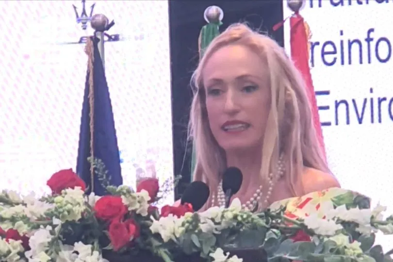 Tổng Lãnh sự Italy tại TPHCM Alessandra Tognonato phát biểu tại buổi lễ. Ảnh: THỤY VŨ