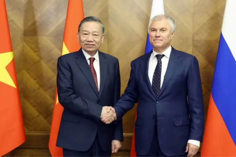 Tổng Bí thư, Chủ tịch nước Tô Lâm hội kiến Chủ tịch Duma Quốc gia Nga Vyacheslav Volodin