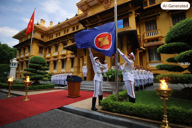 Flag-hoisting ceremony marks ASEAN’s 59th anniversary in Hanoi