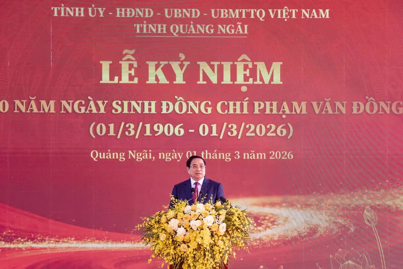 Thủ tướng Phạm Minh Chính dự Lễ kỷ niệm 120 năm Ngày sinh Thủ tướng Phạm Văn Đồng 