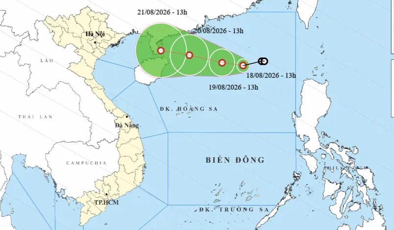 Áp thấp nhiệt đới di chuyển nhanh về phía Tây, ít khả năng thành bão