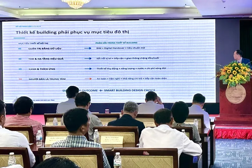 Hội thảo “Giải pháp xây dựng và phát triển đô thị thông minh trên địa bàn TPHCM”. Ảnh: THANH HIỀN