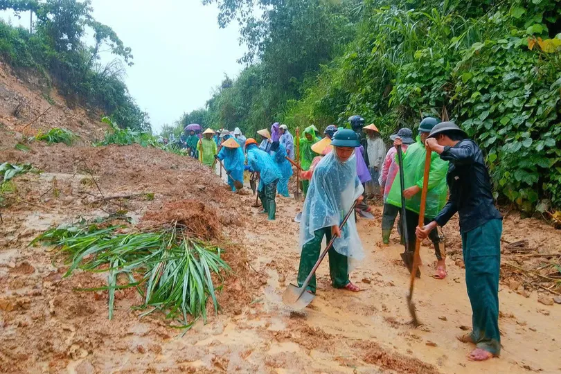 Mưa lớn dịch chuyển dần lên phía Bắc Trung bộ 