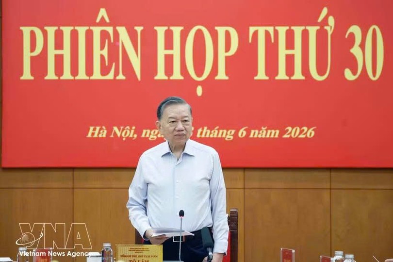 党中央总书记、国家主席苏林发表讲话。