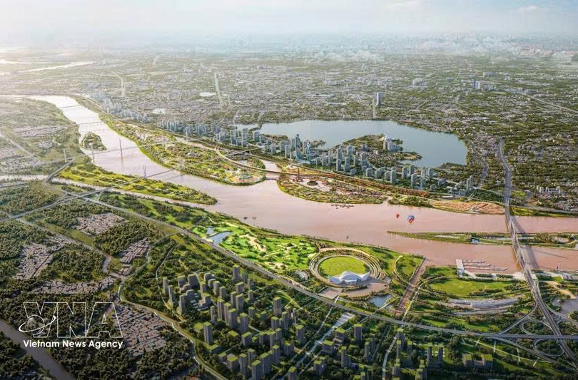 红河景观大道轴线项目效果图。图自越通社