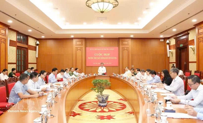 陈锦秀同志主持召开中央35号指委会2026年第三季度常务会议。图自越通社