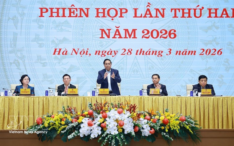 范明政总理主持召开会议。图：越通社