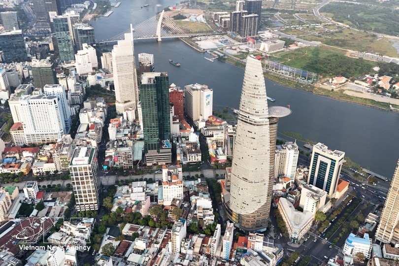 位于胡志明市中心的Bitexco金融大厦。图：越通社