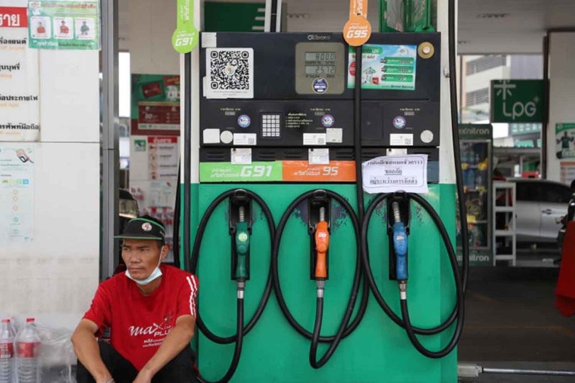位于北榄府的一家加油站。图：曼谷邮报