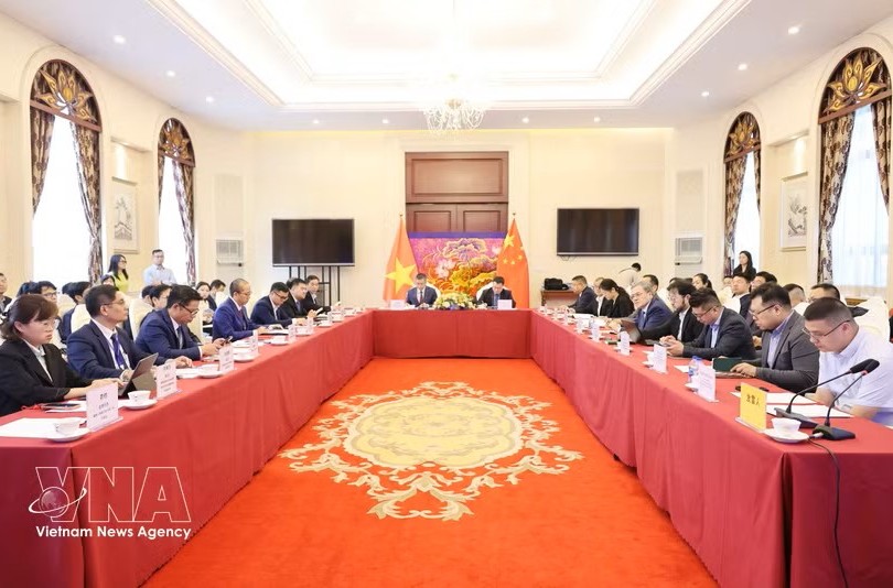 越中绿色工业合作交流会现场。图：越通社