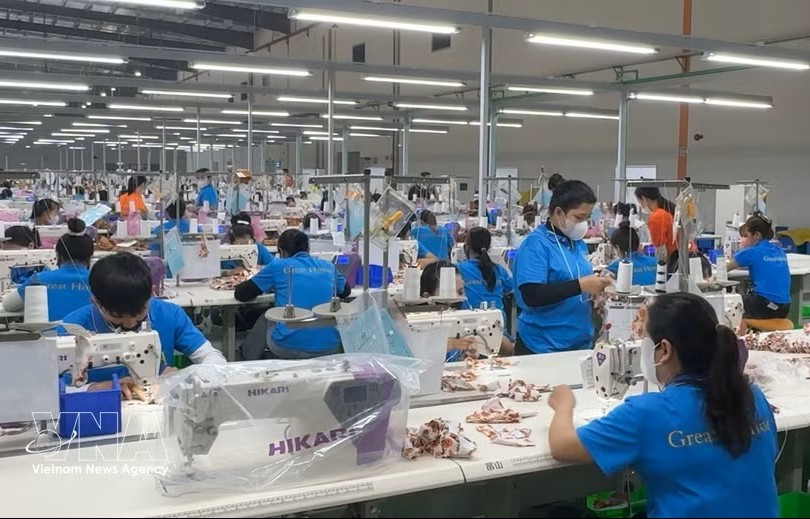位于广义省靖峰越南-新加坡工业园区（VSIP）的Great Honor国际有限责任公司。图：越通社