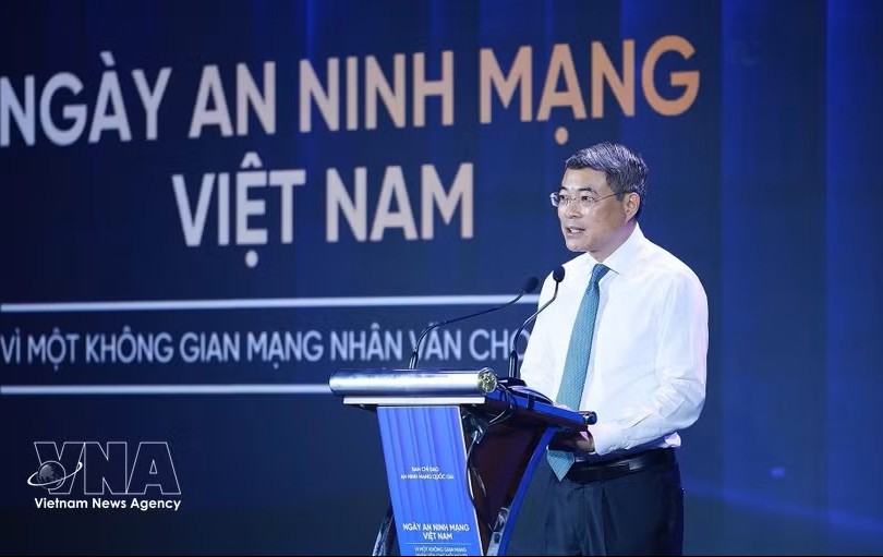 越南政府总理、国家网络安全指委会主任黎明兴出席越南网络安全日纪念仪式。图：越通社